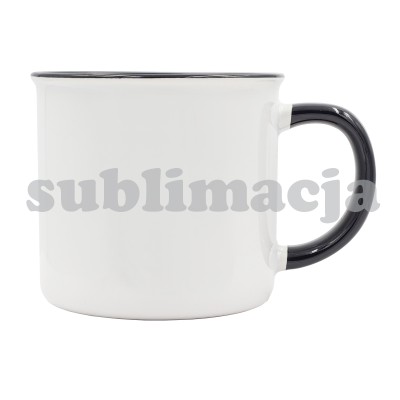 Kubek z powłoką sublimacyjną Ars 400 ml, czarny