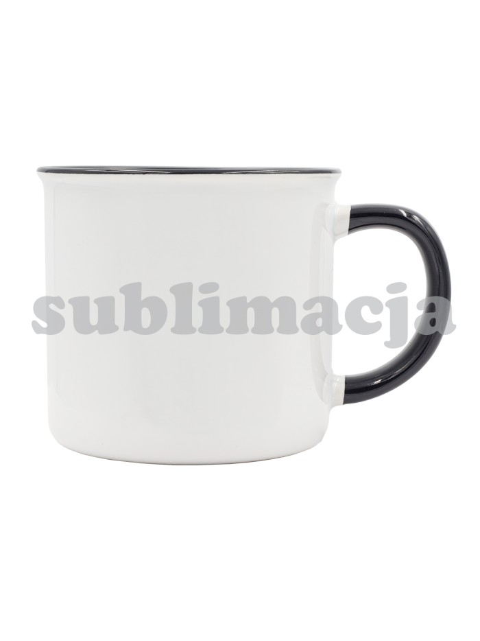 Kubek z powłoką sublimacyjną Ars 400 ml, czarny