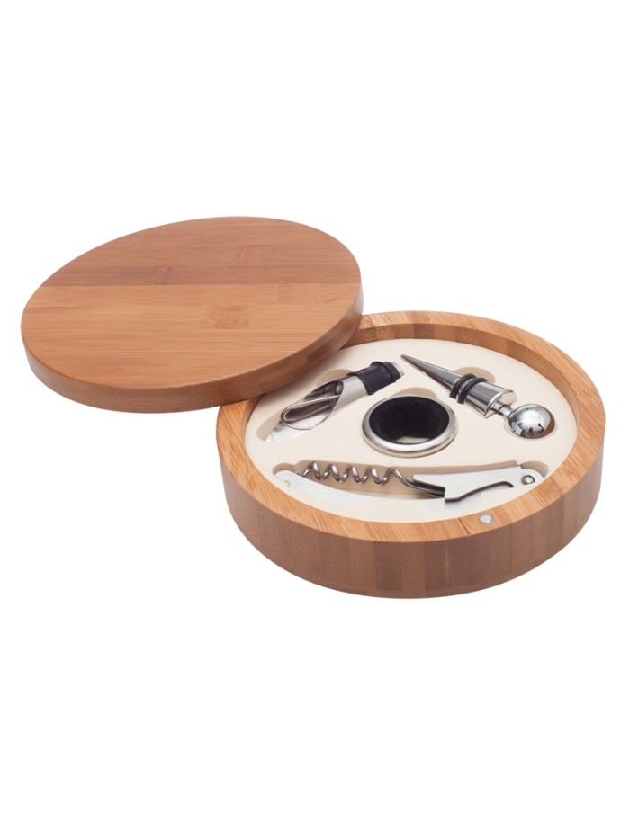 Zestaw do wina Chartes, brązowy