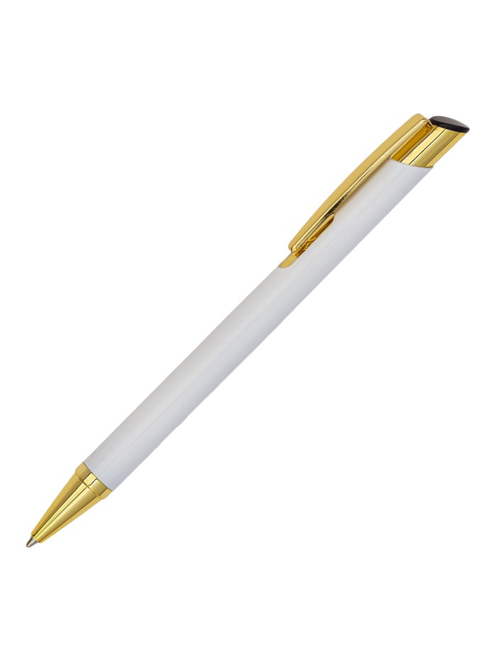 Długopis aluminiowy Lindi, czarny/złoty