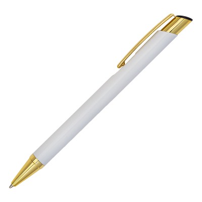 Długopis aluminiowy Lindi, czarny/złoty