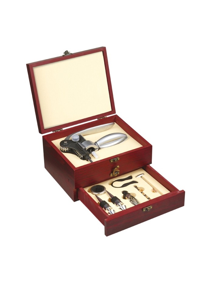 Zestaw do wina Double Decker, brązowy