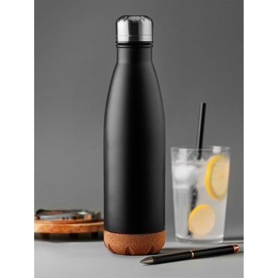 Butelka termiczna z korkowym spodem Jowi 500 ml, granatowy