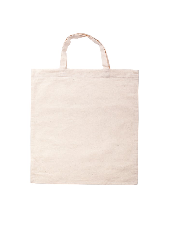 Torba bawełniana 140 g/m2 - krótkie uszy, beżowy