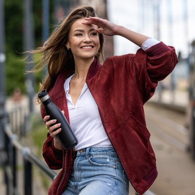 Butelka termiczna z ustnikiem 360° Yakima 550 ml, czarny