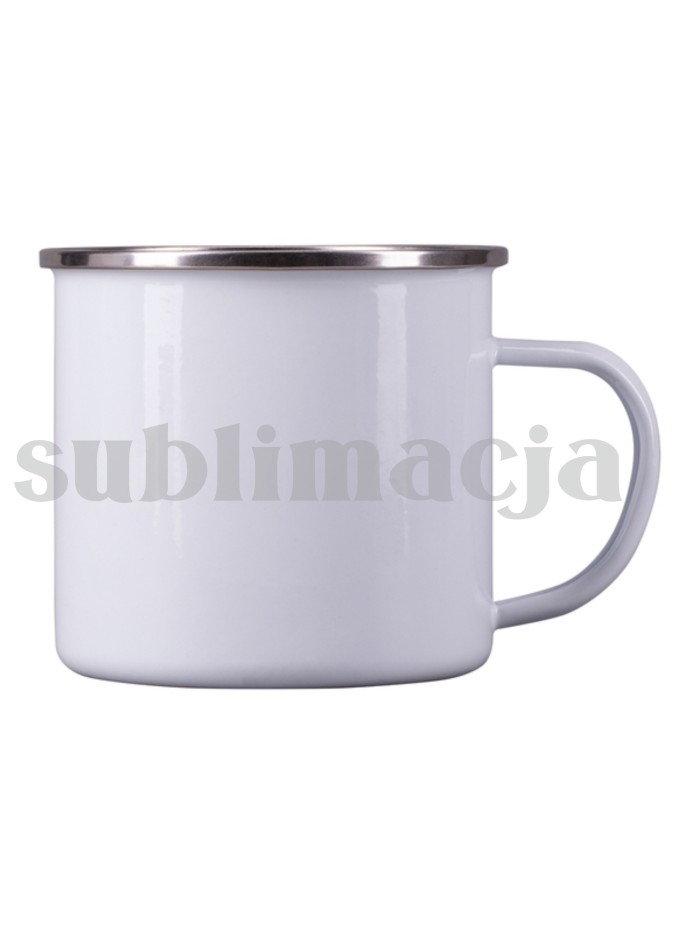 Kubek emaliowany z powłoką sublimacyjną Odis 500 ml, biały