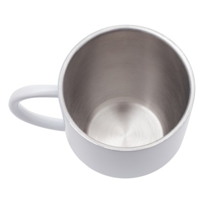 Kubek stalowy Day Alis z powłoką sublimacyjną 350 ml, biały