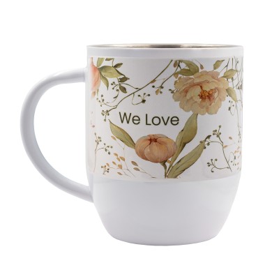 Kubek stalowy Day Alis z powłoką sublimacyjną 350 ml, biały