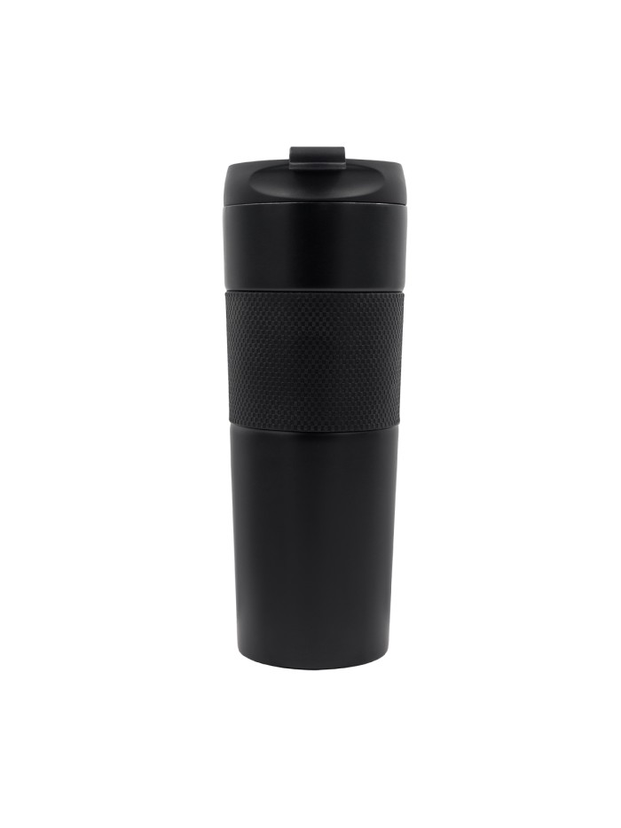 Kubek termiczny z french press Aspet 450 ml, czarny