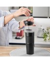Kubek termiczny z french press Aspet 450 ml, czarny