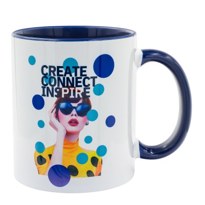 Kubek z powłoką sublimacyjną Gaeta 330 ml, czarny
