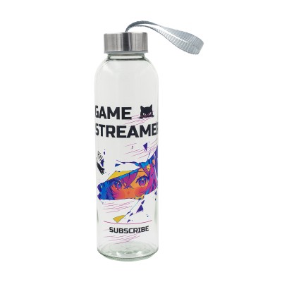 Butelka szklana Aqua Flow 500 ml, transparentny