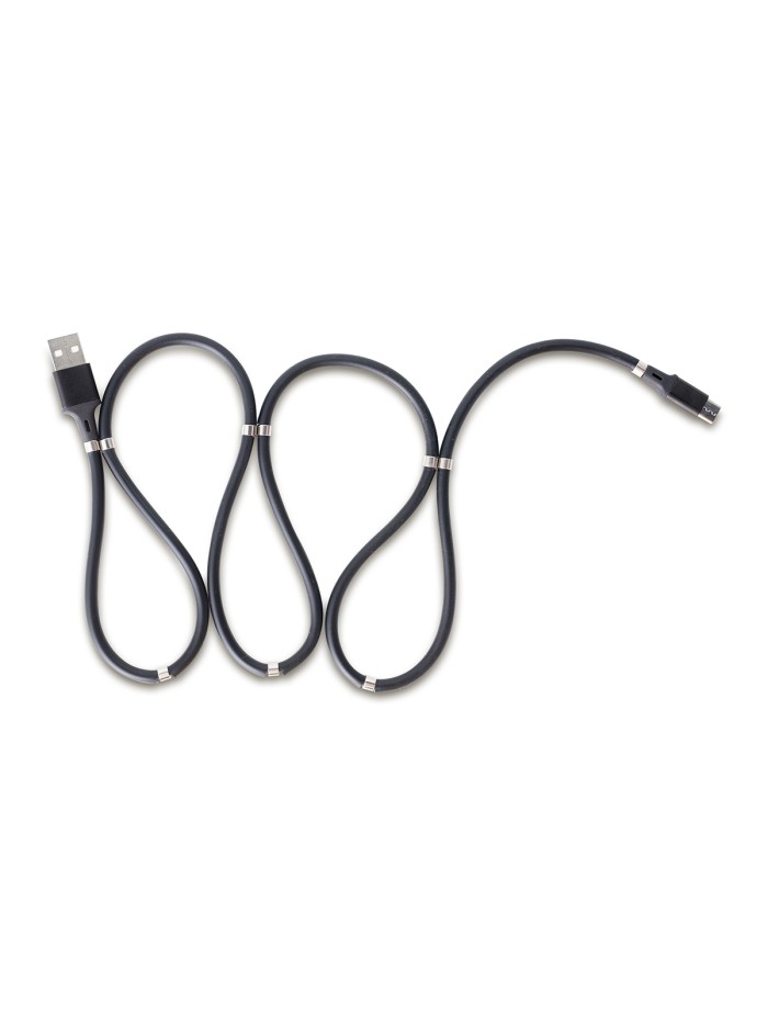 Kabel z magnesami Connect, czarny