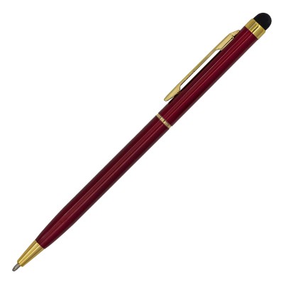 Długopis aluminiowy Touch Tip Gold, biały