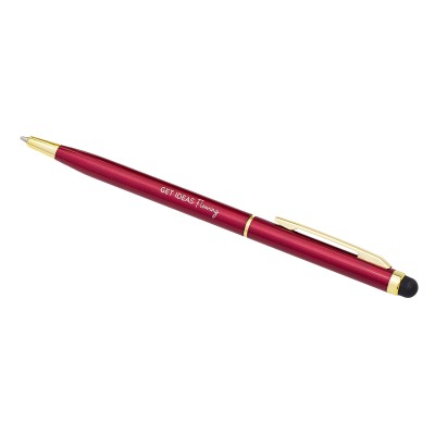 Długopis aluminiowy Touch Tip Gold, biały