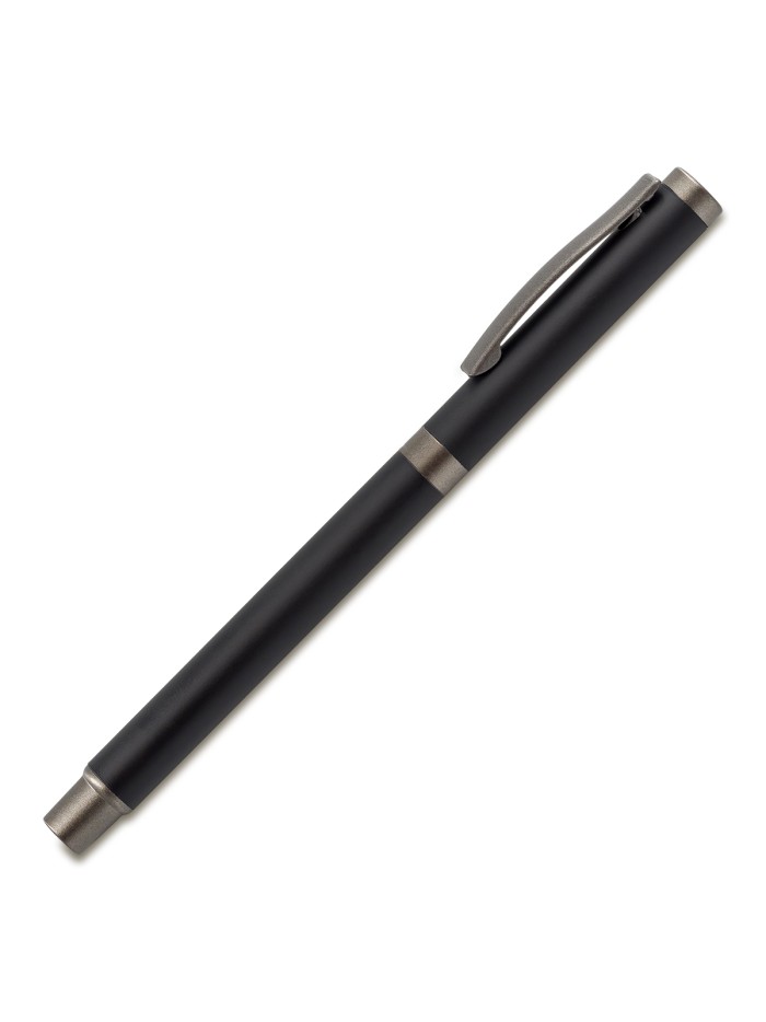 Aluminiowy długopis z żelowym wkładem Lille, czarny