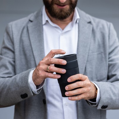 Kubek termiczny Husavik 320 ml, granatowy