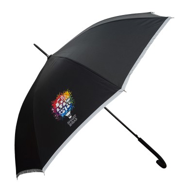 Parasol z taśmą odblaskową Refu, niebieski
