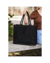 Torba na zakupy z juty Nice Shopper, czarny