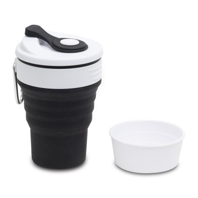 Kubek silikonowy Flexi 350 ml, niebieski