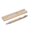 Bambusowy, wieczny długopis/ołówek w etui Lakimus, beżowy