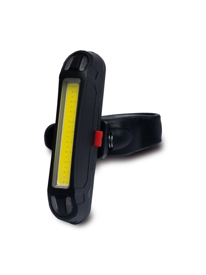 Lampka rowerowa Utrecht, ładowana przez USB, czarny