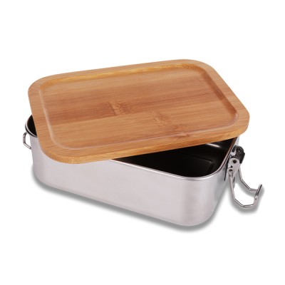 Stalowy lunch box Somerton 800 ml, srebrny
