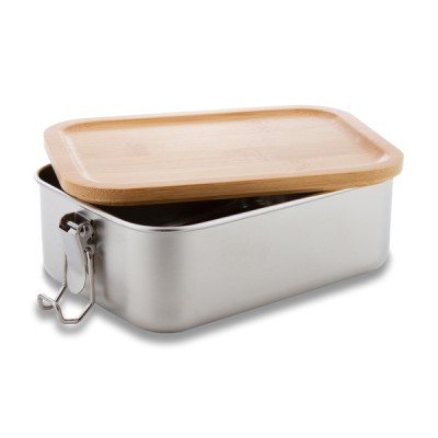 Stalowy lunch box Somerton 800 ml, srebrny