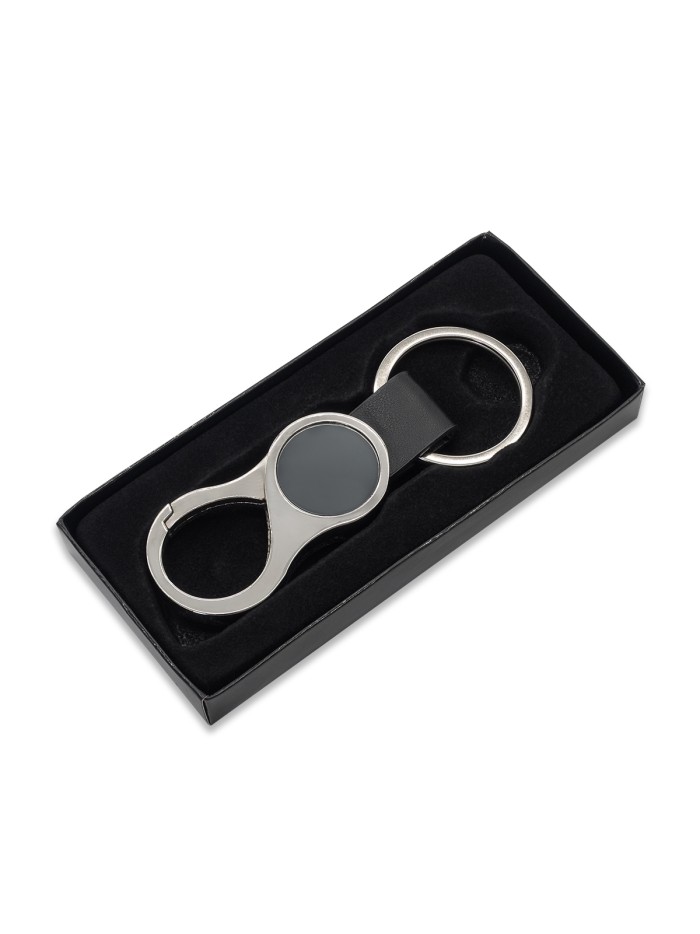 Brelok z karabińczykiem Lenard , czarny