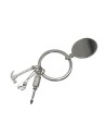 Brelok z motywem narzędzi Clemi, srebrny
