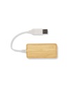Rozdzielacz bambusowy HUB USB z wymienną wtyczką - RIVO