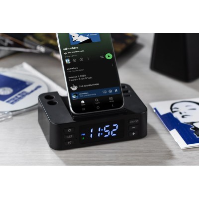 Budzik z ładowarką indukcyjną CLOCKI