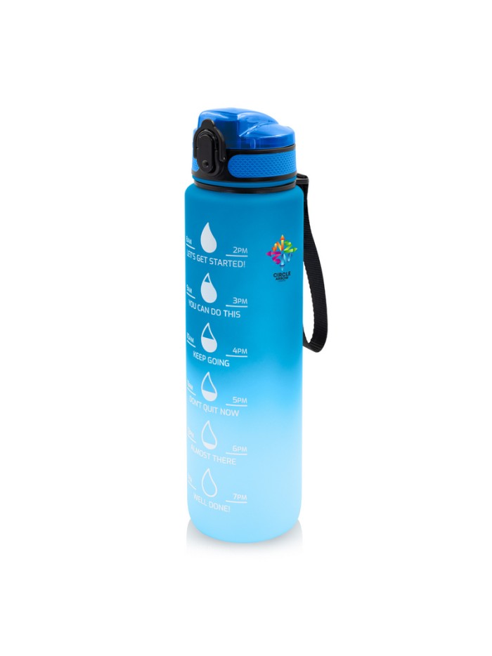 Butelka sportowa 1000 ml Air Gifts z miarką motywacyjną | Kayleigh