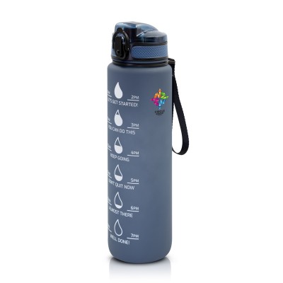 Butelka sportowa 1000 ml z miarką motywacyjną | Bennie