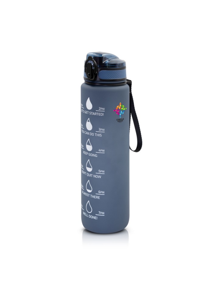 Butelka sportowa 1000 ml z miarką motywacyjną | Bennie