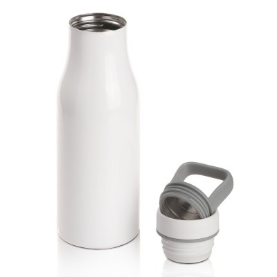 Butelka termiczna 475 ml Air Gifts z uchwytem i metalowym ringiem na spodzie, pojemnik w zakrętce