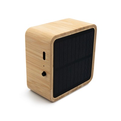 Bambusowy głośnik bezprzewodowy 3W B`RIGHT, panel słoneczny | Androwe