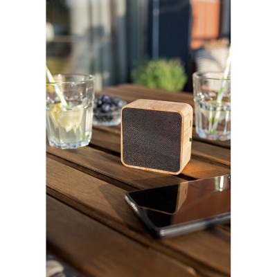 Bambusowy głośnik bezprzewodowy 3W B`RIGHT, panel słoneczny | Androwe
