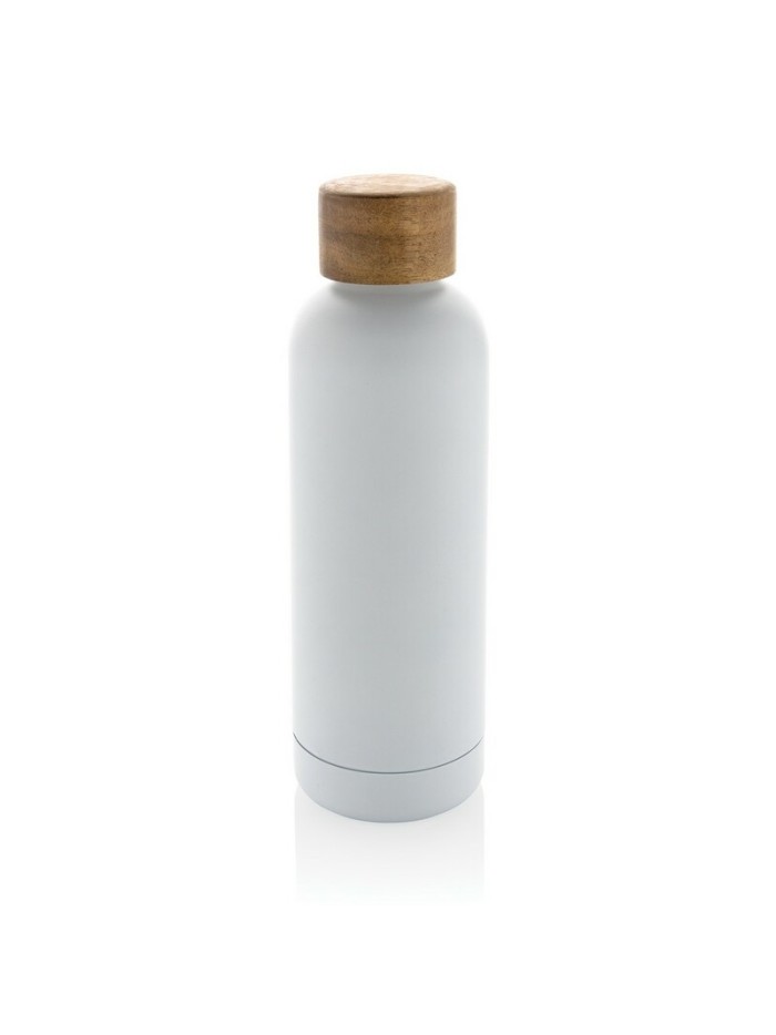 Butelka termiczna 500 ml Wood, stal nierdzewna z recyklingu