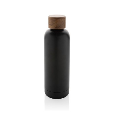 Butelka termiczna 500 ml Wood, stal nierdzewna z recyklingu