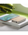 Bezprzewodowy power bank 5000 mAh ze słomy pszenicznej, ładowarka bezprzewodowa 5W